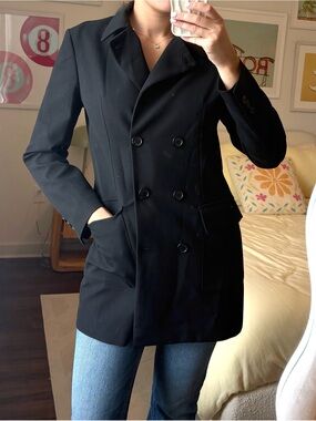 Black Double-Breasted Blazer